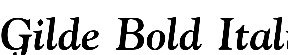 Gilde Bold Italic Font Download Free
