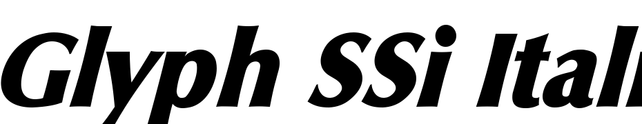 Glyph SSi Italic Font Download Free