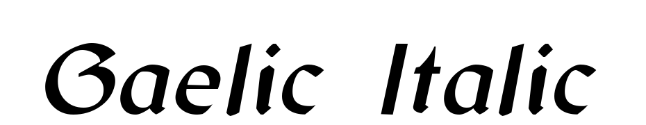 Gaelic Italic Font Download Free