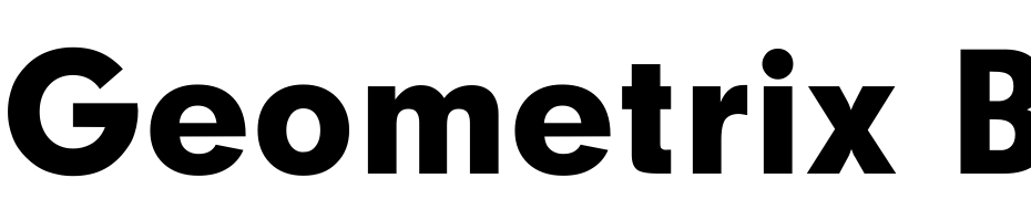 Geometrix Black Font Download Free