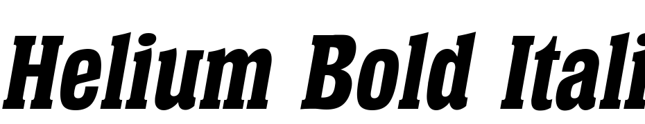 Helium Bold Italic Font Download Free