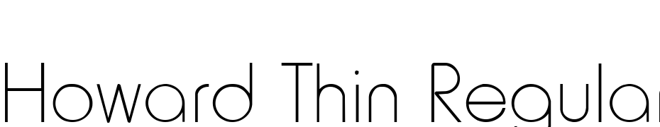 Howard Thin Regular Font Download Free