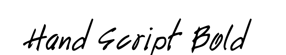 Hand Script Bold Font Download Free