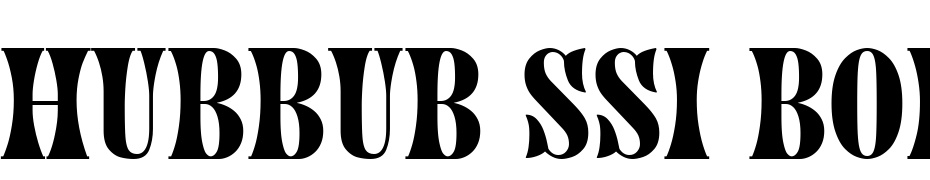 Hubbub SSi Bold Font Download Free