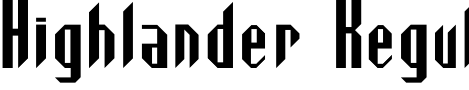 Highlander Regular Font Download Free