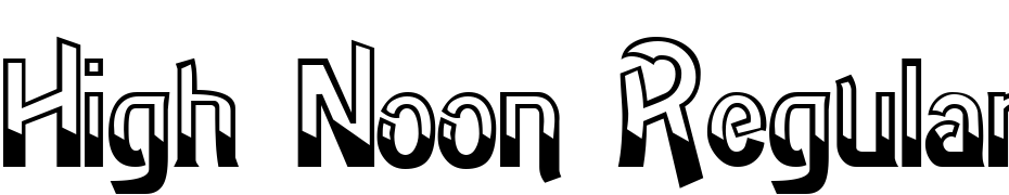 High Noon Regular Font Download Free