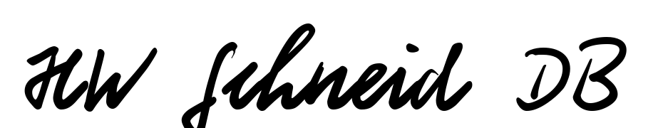 HW Schneid DB Font Download Free