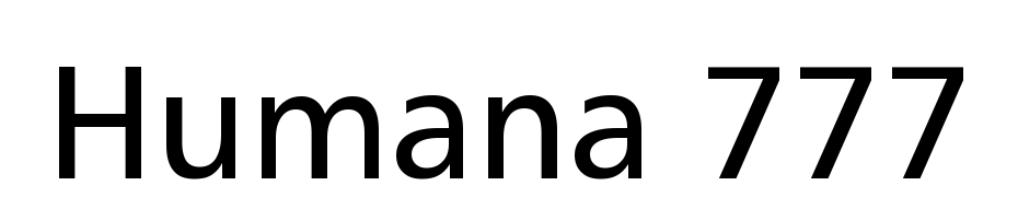 Humana 777 Font Download Free