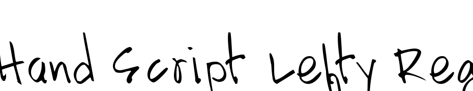 Hand Script Lefty Regular Font Download Free