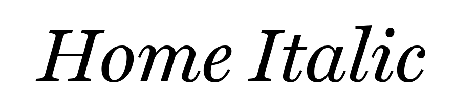 Home Italic Font Download Free