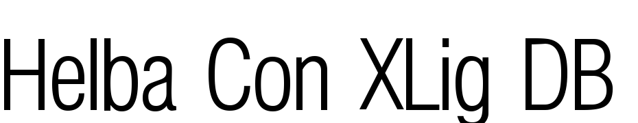 Helba Con XLig DB Normal Font Download Free