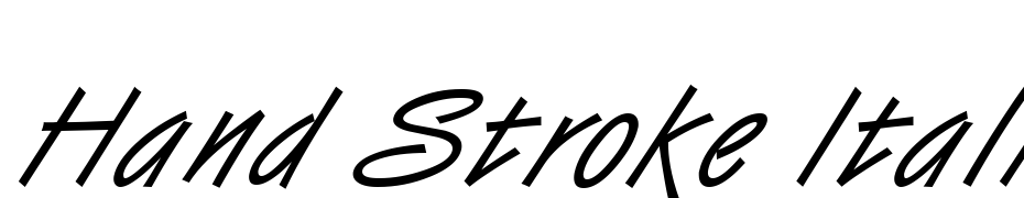 Hand Stroke Italic Font Download Free