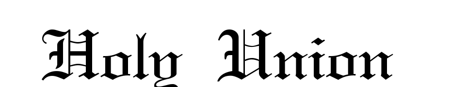 Holy Union Font Download Free