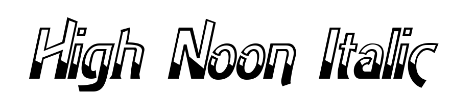 High Noon Italic Font Download Free