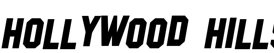 Hollywood Hills Italic Font Download Free