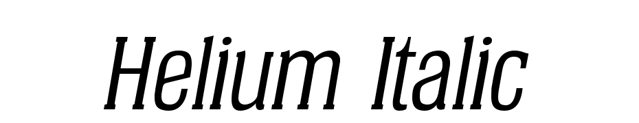 Helium Italic Font Download Free
