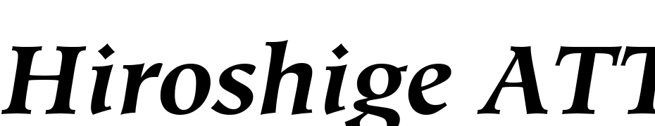 Hiroshige ATT Bold Italic Font Download Free