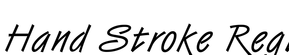 Hand Stroke Regular Font Download Free