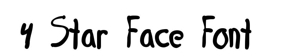 4 Star Face Font Font Download Free