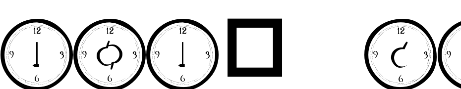 101! Clock Face Font Download Free