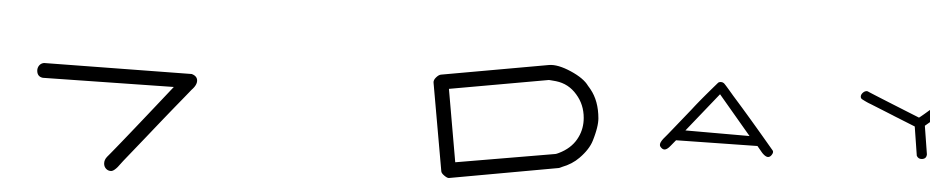 7 Days Rotated Font Download Free