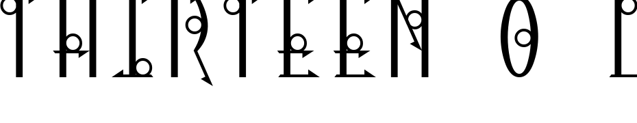 Thirteen O Clock Font Download Free