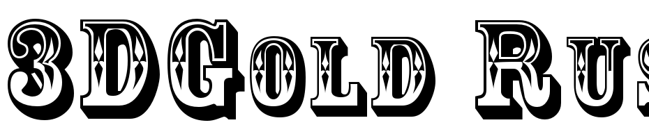 3 DGold Rush Font Download Free
