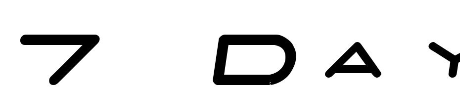 7 Days Fat Oblique Font Download Free