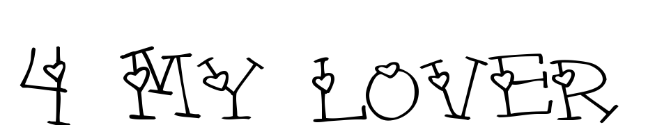 4 My Lover Font Download Free