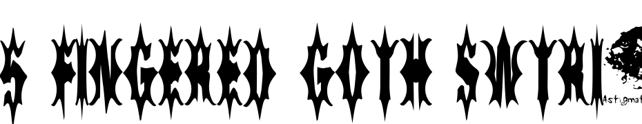 5 Fingered Goth SWTrial Font Download Free