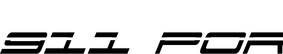 911 Porscha Laser Italic Yazı tipi ücretsiz indir