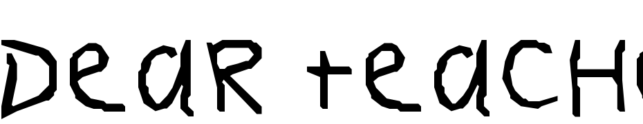 Dear Teacher Normal Font Download Free