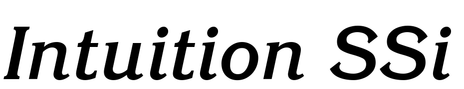 Intuition SSi Bold Italic Font Download Free