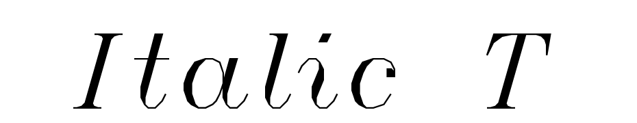 Italic T Font Download Free