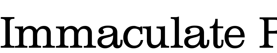 Immaculate Regular DB Font Download Free