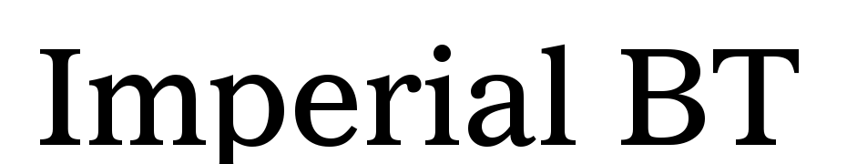 Imperial BT Font Download Free