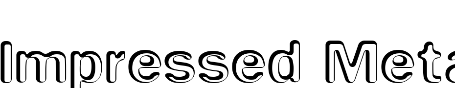Impressed Metal Font Download Free