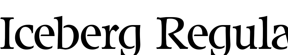 Iceberg Regular DB Font Download Free