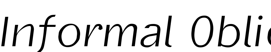 Informal Oblique Font Download Free