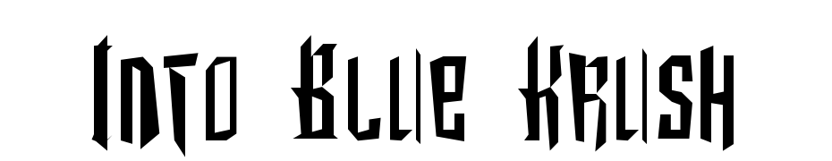 Into The Blue Krush Font Download Free