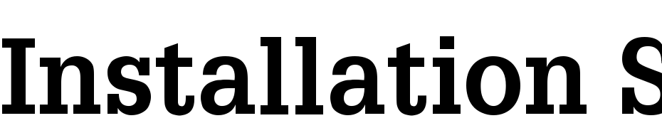 Installation SSi Bold Font Download Free