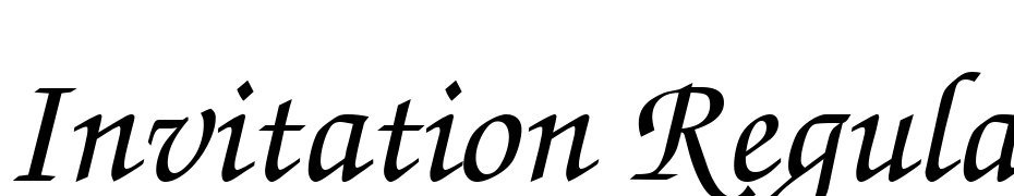 Invitation Regular cкачати шрифт безкоштовно