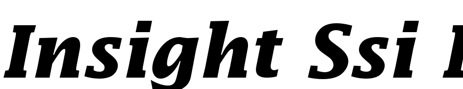 Insight Ssi Bold Italic Font Download Free
