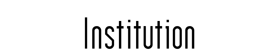 Institution Scarica Caratteri Gratis