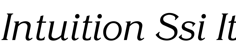 Intuition SSi Italic Font Download Free