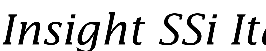Insight SSi Italic Font Download Free