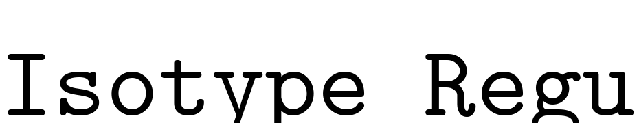 Isotype Regular Font Download Free