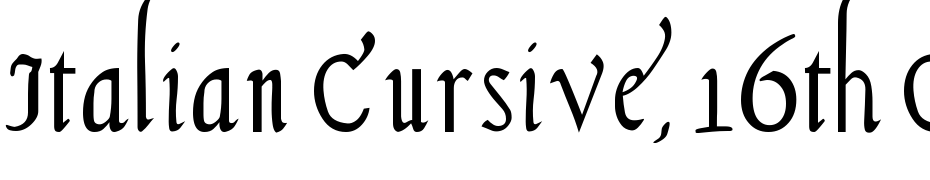 Italian Cursive, 16th Century Font Download Free