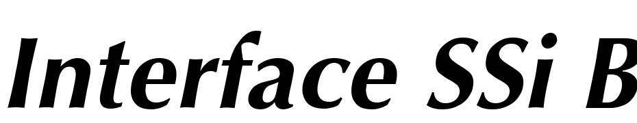 Interface SSi Bold Italic Font Download Free