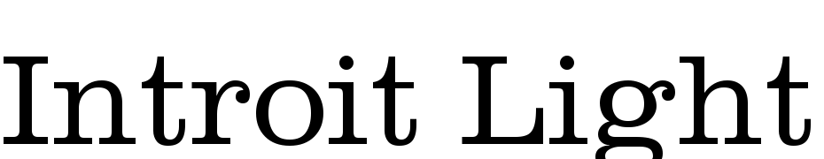 Introit Light SSi Light Font Download Free